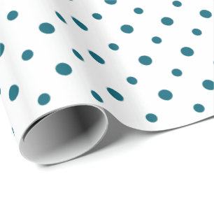 Papel De Regalo Punto de Polka azul oscuro personalizado sobre pap