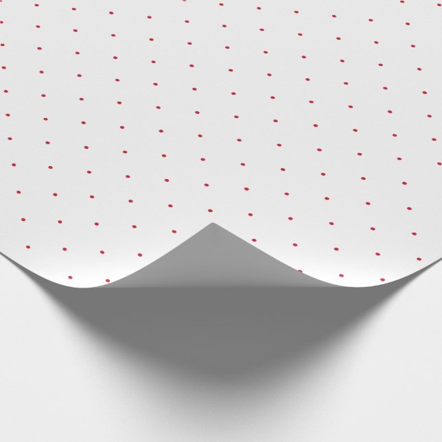 Papel De Regalo Punto de Polka Rojo (Esquina)