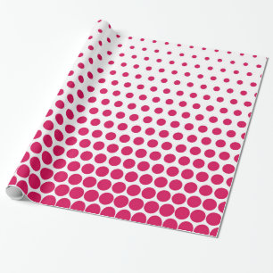 Papel De Regalo Punto de Polka Rojo de Debian Blanco moderno