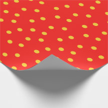 Punto De Polka Rojo Y Amarillo
