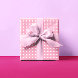 Papel De Regalo Punto de Polka Rosa