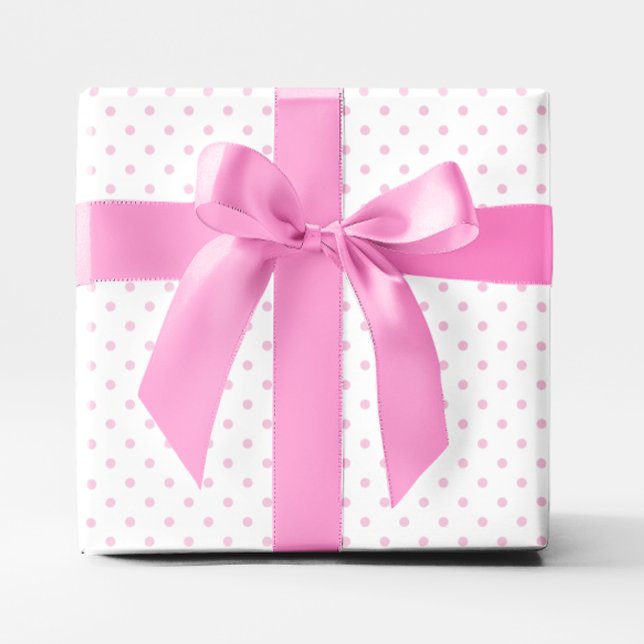 Papel De Regalo Punto pequeño rosa pastel (Pastel Pink Small Polka Dot Wrapping Paper)
