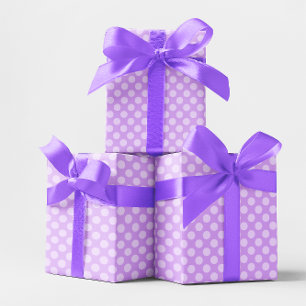 Papel De Regalo Punto Polka de Lavanda Pálida