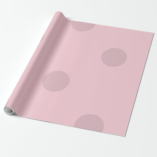 Papel De Regalo Punto Polka Rubor Rosa (Desenrollado)