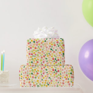 Papel De Regalo Puntos afrutados de menta rosa amarillo verde Cump