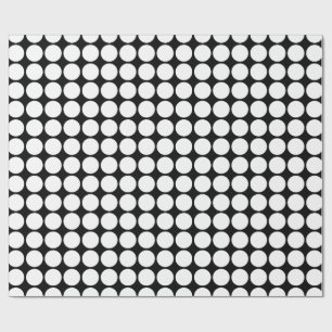 Papel De Regalo Puntos blancos mínimos en fondo negro sólido