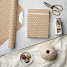 Puntos Blancos Simples Sobre Kraft Marrón Rústico