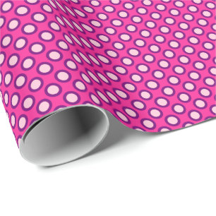 Papel De Regalo Puntos circundados, magenta, rosa y púrpura