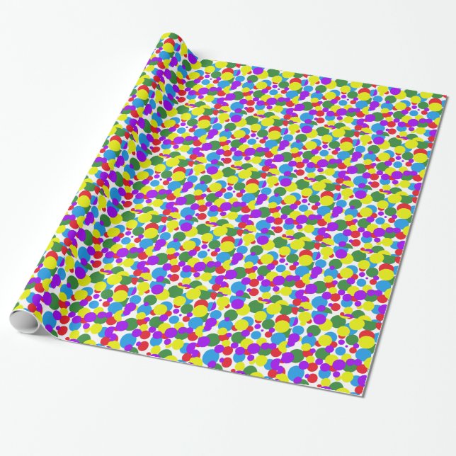 Papel De Regalo Puntos coloridos (Desenrollado)