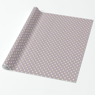Papel De Regalo puntos de crema de bonito sobre púrpura pastel