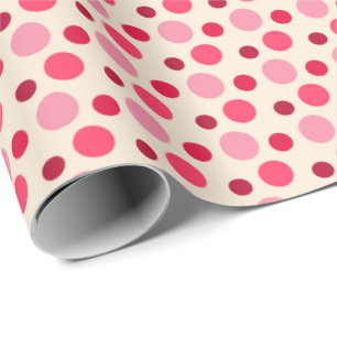Papel De Regalo Puntos de diferentes tonos de rosa