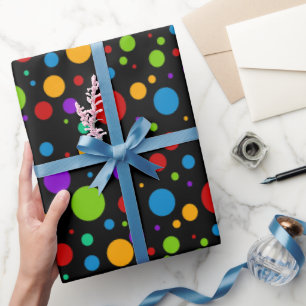 Papel De Regalo Puntos de la polca arcoiris