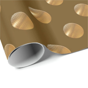 Papel De Regalo Puntos de oro de la polca