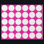 Papel De Regalo Puntos de Polka Blanco Patrón Geométrico Grande Ro<br><div class="desc">Diseñado con patrones de puntos blancos en fondo rosa sólido. Puede cambiar a cualquier color de fondo como desee. ¡Ideal para cumpleaños,  fiestas o cualquier celebración o evento!</div>