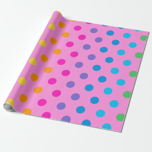 Papel De Regalo puntos de polka de arco iris