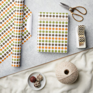Papel De Regalo Puntos de Polka de especias de otoño