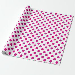 Papel De Regalo Puntos de polka de Fuchsia