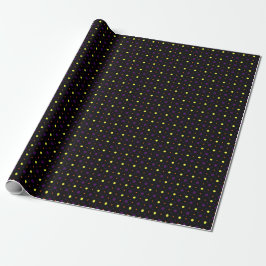 Papel De Regalo Puntos de polka negros y multidimensionales 01