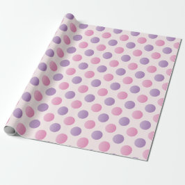 Papel De Regalo Puntos De Polka Rosa Y Púrpura