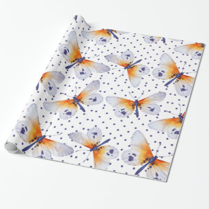 Papel De Regalo Puntos De Polka Y Mariposas