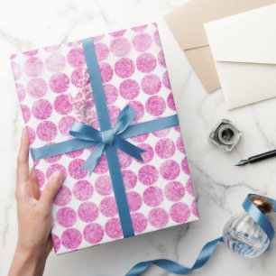 Papel De Regalo Puntos de purpurina rosa abstractos