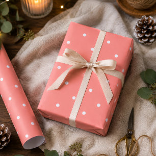 Papel De Regalo Puntos de Salmón