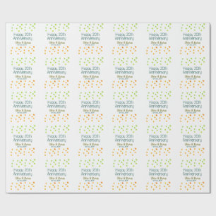 Papel De Regalo Puntos dorados brillantes feliz aniversario de bod