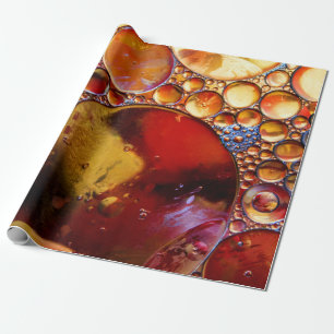 Papel De Regalo Puntos dorados y rojos