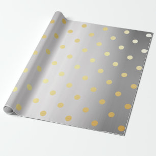 Papel De Regalo puntos elegantes de polka de oro y plata