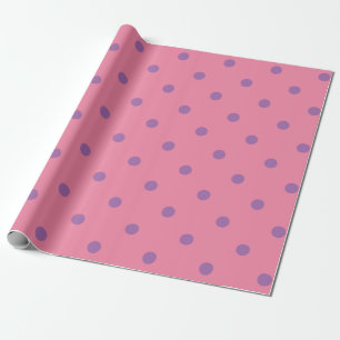 Papel De Regalo puntos elegantes de polka rosa morado