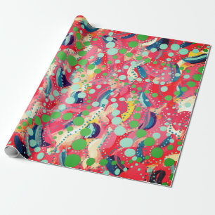 Papel De Regalo Puntos felices y formas lúdicas