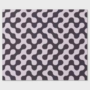 Papel De Regalo Puntos geométricos modernos de ciruela de mediados