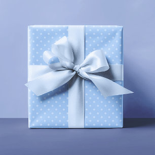 Papel De Regalo Puntos pequeños pastel y azul claro
