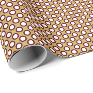 Papel De Regalo Puntos polka circulados, caramelo, crema y chocola