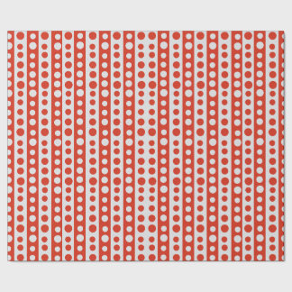 Papel De Regalo Puntos rojos y blancos de Navidad