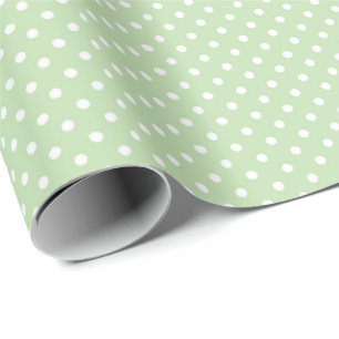 Papel De Regalo Puntos verdes pastel para regalos de primavera y b