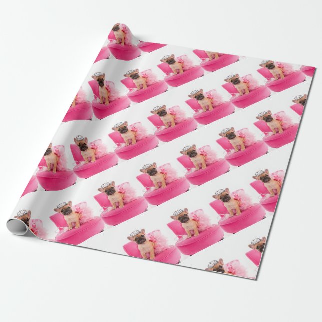 Papel De Regalo Puppy french bulldog disguised (Desenrollado)