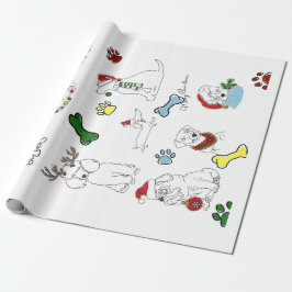 PAPEL DE REGALO PUPPY XMAS WRAPPING PAPER