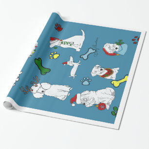 PAPEL DE REGALO PUPPY XMAS WRAPPING PAPER