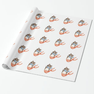 Papel De Regalo Purmaid Cat Mermaid