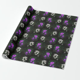 Papel De Regalo Purple and White Flower Garden