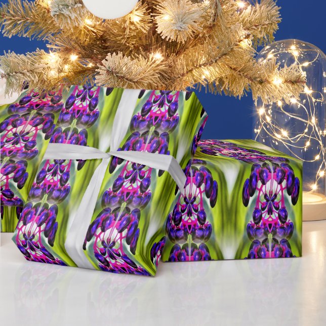 Papel De Regalo Purple Berries Resumen Patrón de arte de la natura (Vacaciones)