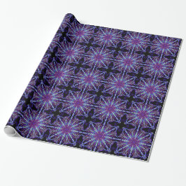 Papel De Regalo Purple Black Kaleidoscope Mandala Art