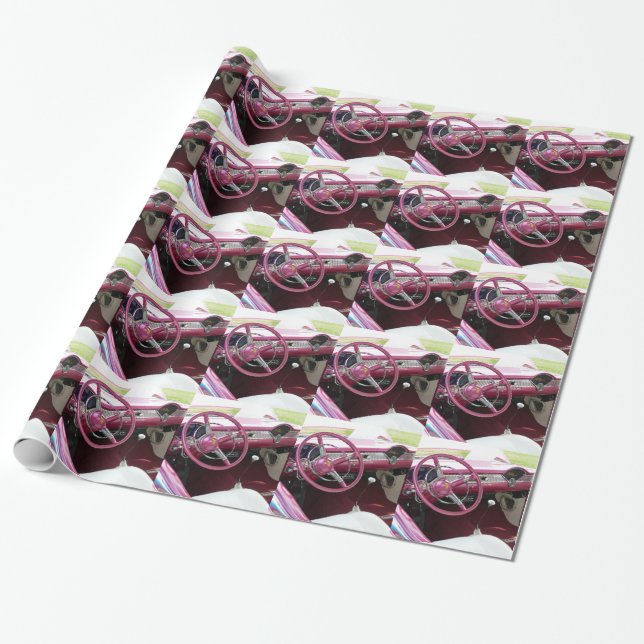Papel De Regalo Purple Chevy Bel Air (Desenrollado)