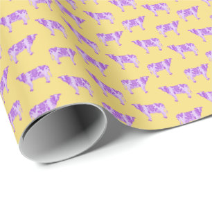 Papel de regalo Purple Cows del Williams College E