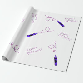 Papel De Regalo Purple Crayon