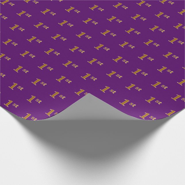 Papel De Regalo Purple, Faux Gold 1st (First Event) (Esquina)