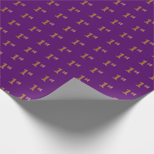 Papel De Regalo Purple, Faux Gold 1st (First Event Wrapping Paper)