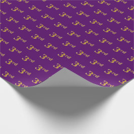 Papel De Regalo Purple, Faux Gold 3rd (Third) Event