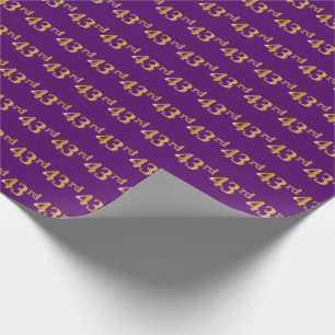 Papel De Regalo Purple, Faux Gold 43 (43) Evento